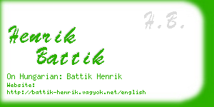 henrik battik business card